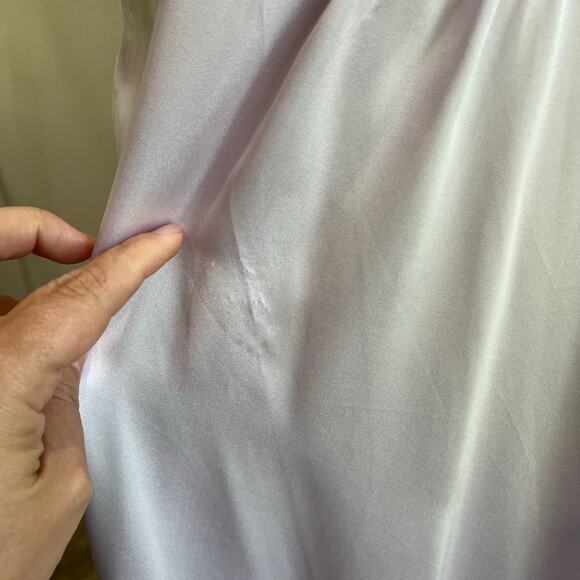 Vintage Brandywine Purple Lilac Full Sweep Satin Night Slip Gown Size Large - Picture 8 of 9